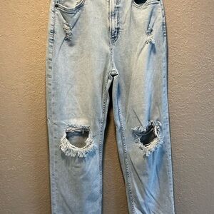Arizona Jean Company Light Blue Distressed Jeans